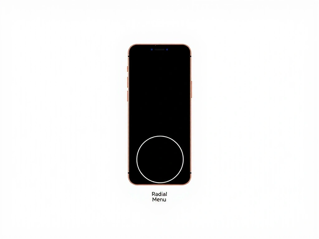 Radial menu design for mobile.