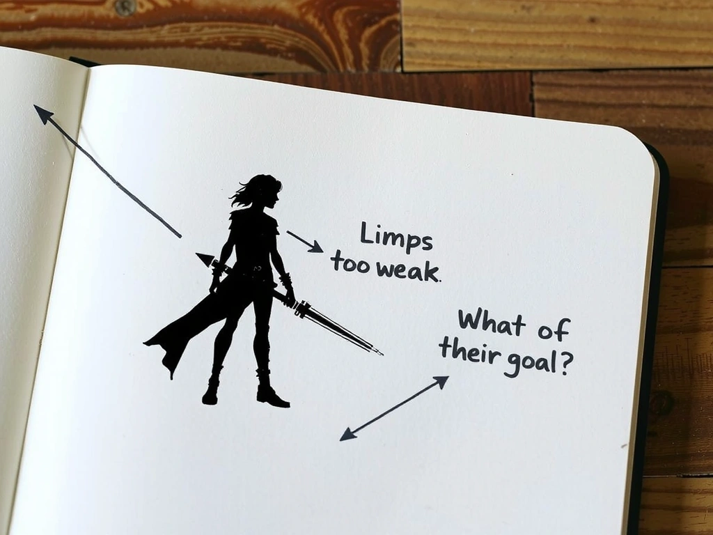 Character sketch from lab notes